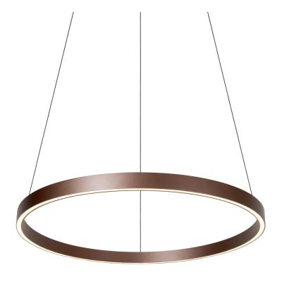 Lucide LIANE - Pendant light - Ø 80 cm - LED Dim. - CCT - 2x36W 2700K/4000K - Suitable for double-height spaces and high ceiling - Rust Brown - Vibes